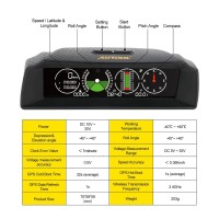 Инклинометр «AUTOOL X90 GPS» (GPS, кренометр, угломер, спидометр, вольтметр)