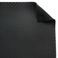 Каучуковый материал (черный матовый В35, ширина 1,4 м., толщина 2 мм.) перфорированный