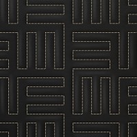 Экокожа стёганая «intipi» Maze (чёрный/бежевый, ширина 1.35 м, толщина 5.85 мм)